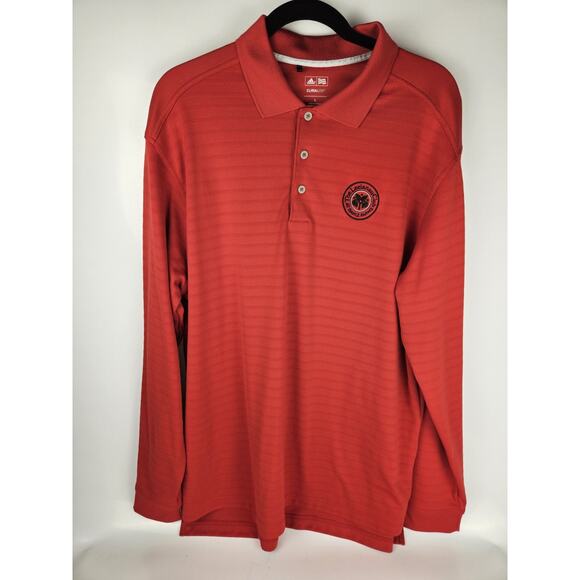 Adidas Climalite Golf Mens Large Polo Long Sleeve Bahle Farms Golf Course - Picture 1 of 6